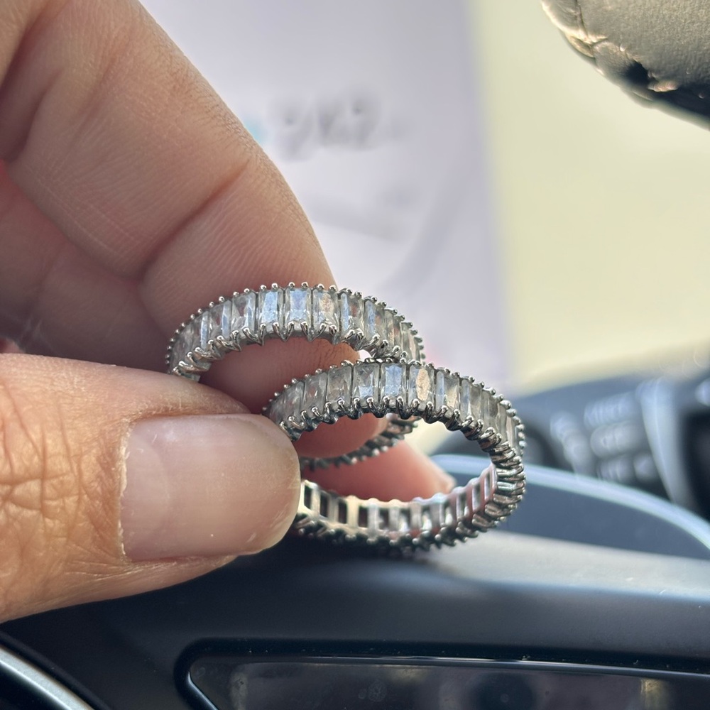 2 Swarovski baguette stacking rings - Picture 15 of 16